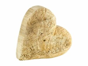 Décor Cœur en bois H15cm