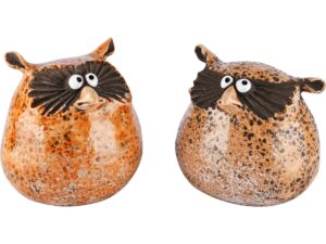 Hibou Grégoire Marron 13x13x13cm