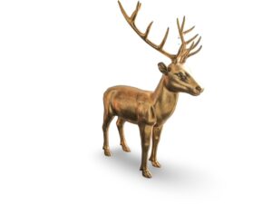 Renne Doré Géant 120x35x155cm