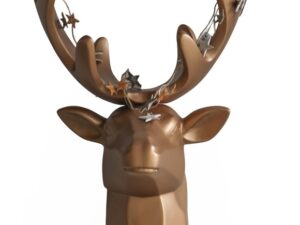 Tête de cerf doré