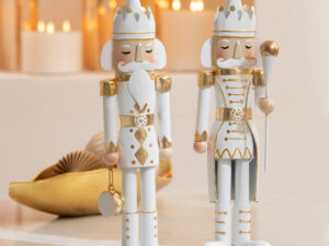 Casse Noisette fer Or/Blanc 106cm