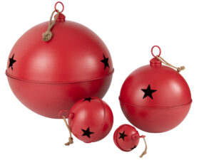 Boule de Noël fer mat rouge