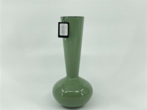 Vase vert métal