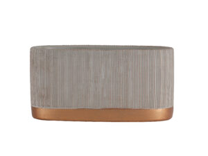 Jardinière ciment gris/bronze Windy