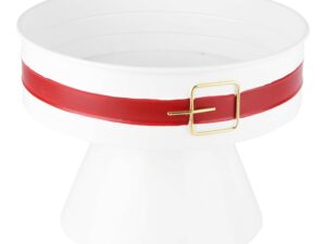 Plateau sur pied métal blanc