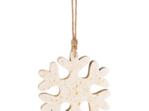 Décoration sapin - motif flocon en bois