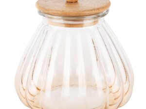 Boîte à biscuit transparent cannelé