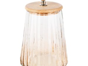 Boîte à biscuit transparent cannelé