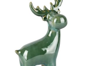 Cerf en porcelaine vert