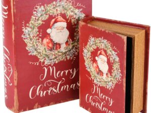 Boîte livre vintage "Merry Christmas"