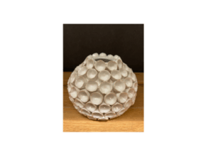 Vase Fleurs blanches rond