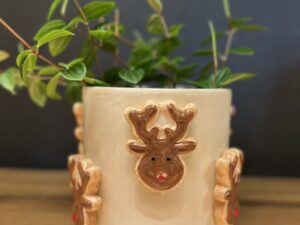 Pot en céramique décors Noël